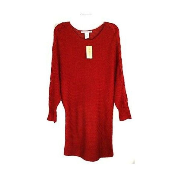 American Rag Tunic Sweater  XS Red Sparkle - Picture 1 of 3